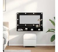 vidaXL Mirror Cabinet Black Oak 90 x 31.5 x 62 cm Engineered Wood