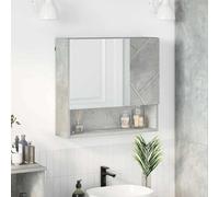 vidaXL Mirror Cabinet Concrete Grey 59 x 17 x 55 cm Engineered Wood