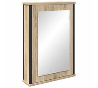 vidaXL Mirror Cabinet Sonoma Oak 42 x 12 x 60 cm Engineered Wood, Bathroom Stora