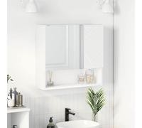 vidaXL Mirror Cabinet with Door White 59 x 17 x 55 cm Engineered wood