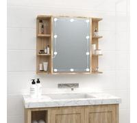 Vidaxl Mirror Cabinet With Led Sonoma Oak 70X16.5X60 Cm