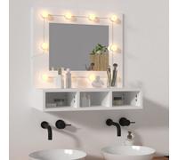 Vidaxl Mirror Cabinet With Led White 60X31.5X62 Cm