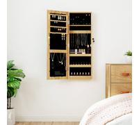 vidaXL Mirror Jewellery Cabinet with LED Lights Wall Mounted