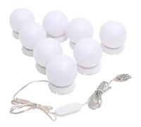vidaXL Mirror Light with 8 LED Light Bulbs Make-up Vanity Dressing Mirror Light Lamp of Cosmetic Mirror Lighting Warm White and Cold White