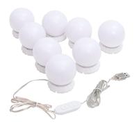 vidaXL Mirror Light with 8 LED Light Bulbs Warm White and Cold White UK NEW