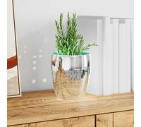 vidaXL Mirror Mosaic Tile Geometric 12 pcs Silver 100 x 4 cm Glass