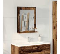 Bathroom Mirror Cabinet Wall Mounted Storage Cabinet Engineered Wood vidaXL
