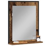 vidaXL Mirror Old wood 50 x 12 x 60 cm Glass and Engineered Wood, Modern Rectangular Wall Mirror, Durable Glass, Space Saving Decorative, Engineered Wood Frame Home Decor