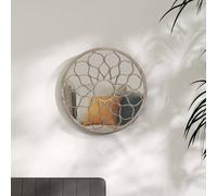 vidaXL Mirror Sand 40x3 cm Iron Round for Indoor Use