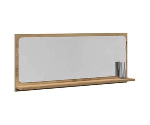 vidaXL Mirror Shelf Artisan oak 90 x 10.5 x 37 cm Engineered Wood | Sl nd modern look, Long-lasting engineered wood, Acrylic mirrors for easy setup