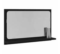 vidaXL Mirror Shelf Black Oak 60 x 10.5 x 37 cm Engineered Wood