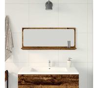 vidaXL Mirror Shelf Old wood 90 x 10.5 x 37 cm Engineered Wood