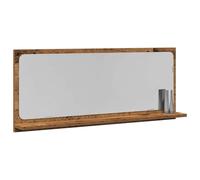 vidaXL Mirror Shelf Old wood 90 x 10.5 x 37 cm Engineered Wood | Wall-mounted for optimal use, Long-lasting engineered wood construction, Brown finish goes well with different decor styles