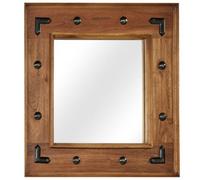 Vidaxl Mirror Solid Acacia Wood 50X50 Cm