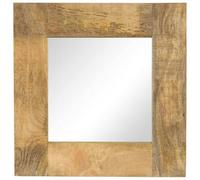 vidaXL Mirror Solid Mango Wood 50x50 cm