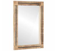 vidaXL Mirror Wall-mounted Brown and Black 70 x 50 x 3 cm Glass, Elegant Bathroo
