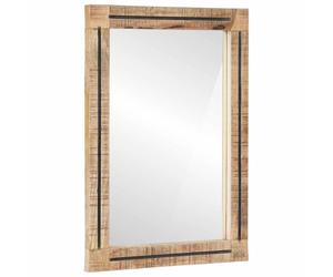 vidaXL Mirror Wall-mounted Brown and Black 70 x 50 x 3 cm Glass, Elegant Bathroo