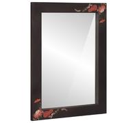 Mirror Multicolour Glass Floral Wall Mounted 70x50x3 cm Modern Bathroom Framed.