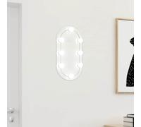 vidaXL Mirror with LED Lights 40x20 cm Glass Oval
