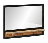 Vidaxl Mirror With Shelf 80X8X55 Cm Glass And Solid Wood Mango