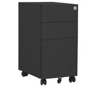vidaXL Mobile File Cabinet Anthracite Steel Office Storage Filing Cabinet