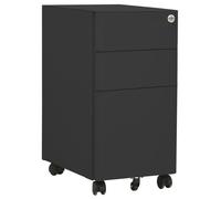 vidaXL Mobile File Cabinet Anthracite Steel Office Storage Filing Cabinet