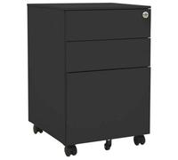 vidaXL Mobile File Cabinet Anthracite Steel Office Storage Filing Cabinet