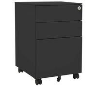 Vidaxl Mobile File Cabinet Anthracite 39X45X60 Cm Steel