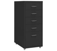 Vidaxl Mobile File Cabinet Black 28X41X69 Cm Metal