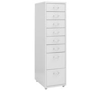 vidaXL Mobile File Cabinet Grey 28x41x109 cm Metal, Grey