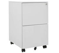 Vidaxl Mobile File Cabinet Light Grey 39X45X67 Cm Steel