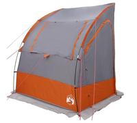 vidaXL modern camping tent for adults grey orange waterproof windproof breathable spacious durable outdoor use tailgate shelter event cover