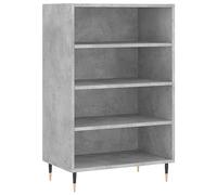 (concrete grey) vidaXL Highboard Sideboard Storage Cabinet High Gloss White Engineered Wood