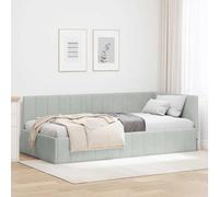vidaXL Modern Corner Velvet Bedroom Bed Frame Elegant Soft Touch for a Contemporary Environment