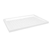 vidaXL Modern Design Shower Base Tray - White ABS Plastic - Low Threshold - Slip Resistant - Dimensions: 70x100x4 cm - Easy to Clean