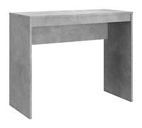 vidaXL Modern Desk - Compact Engineered Wood - Space-Saving Design - Easy to Clean - Stylish Concrete Grey Finish - 90x40x72 cm