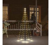(Warm white, 108) vidaXL Christmas Tree on Flagpole Holiday Ornament Christmas Light Display