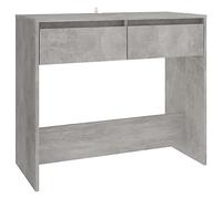 vidaXL Console Table Home Hallway Living Room Furniture Modern Hall Side End Accent Storage Table Cabinet for Under Mirror Concrete Grey Steel