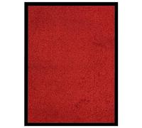 vidaXL Modern Red Doormat - 40x60 cm Indoor/Outdoor Mat with Non-Slip Vinyl Backing - Polypropylene Heatset, Velour Surface - Dirt and Debris Scraper