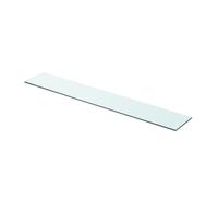 vidaXL Modern Shelf Panel Glass Clear Durable Tempered Glass Panel for Slatwall Wall Display Feature 31.5""""x4.7"""" Easy to Clean Load Capacity up