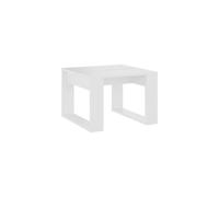 vidaXL Modern Square Side Table for Living Room in White - Compact Design, Engineered Wood, Easy Assembly, Functional Furniture Piece