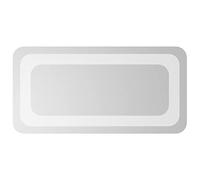 vidaXL Modern Transparent LED Bathroom Mirror 20x40 cm with USB Interface - Easy to Install, Wall-Mounted or Vertical Hanging