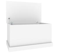 vidaXL Modern White Practical Storage Box 70x40x38 cm, Table Design, Engineered Wood, Home Organization