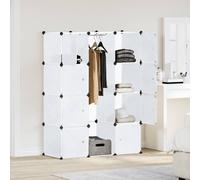 vidaXL Modular Cabinet with 9 Compartments 37x115x150cm White Clothes Storage