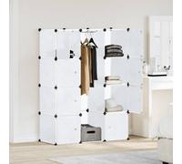 Vidaxl Modular Cabinet With 9 Compartments 109X36.5X143 Cm White Modular Storages