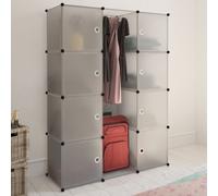 vidaXL Modular Cabinet with 9 Compartments 37x115x150cm White Clothes Storage