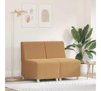 vidaXL Modular Sofa Unit Armless 2 pcs Beige 55 x 74 x 82 cm