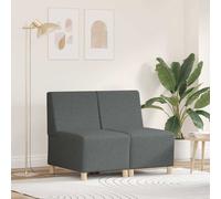 vidaXL Modular Sofa Unit Armless 2 pcs Dark grey 55 x 74 x 82 cm