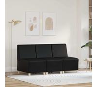 vidaXL Modular Sofa Unit Armless 3 pcs Black 55 x 74 x 82 cm