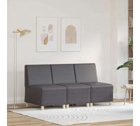 vidaXL Modular Sofa Unit Armless 3 pcs Grey 55 x 74 x 82 cm